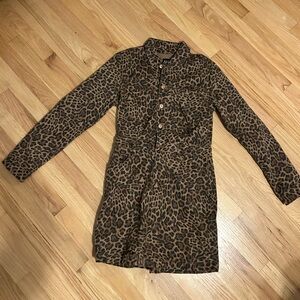 GAP Brown Leopard Print Jumpsuit